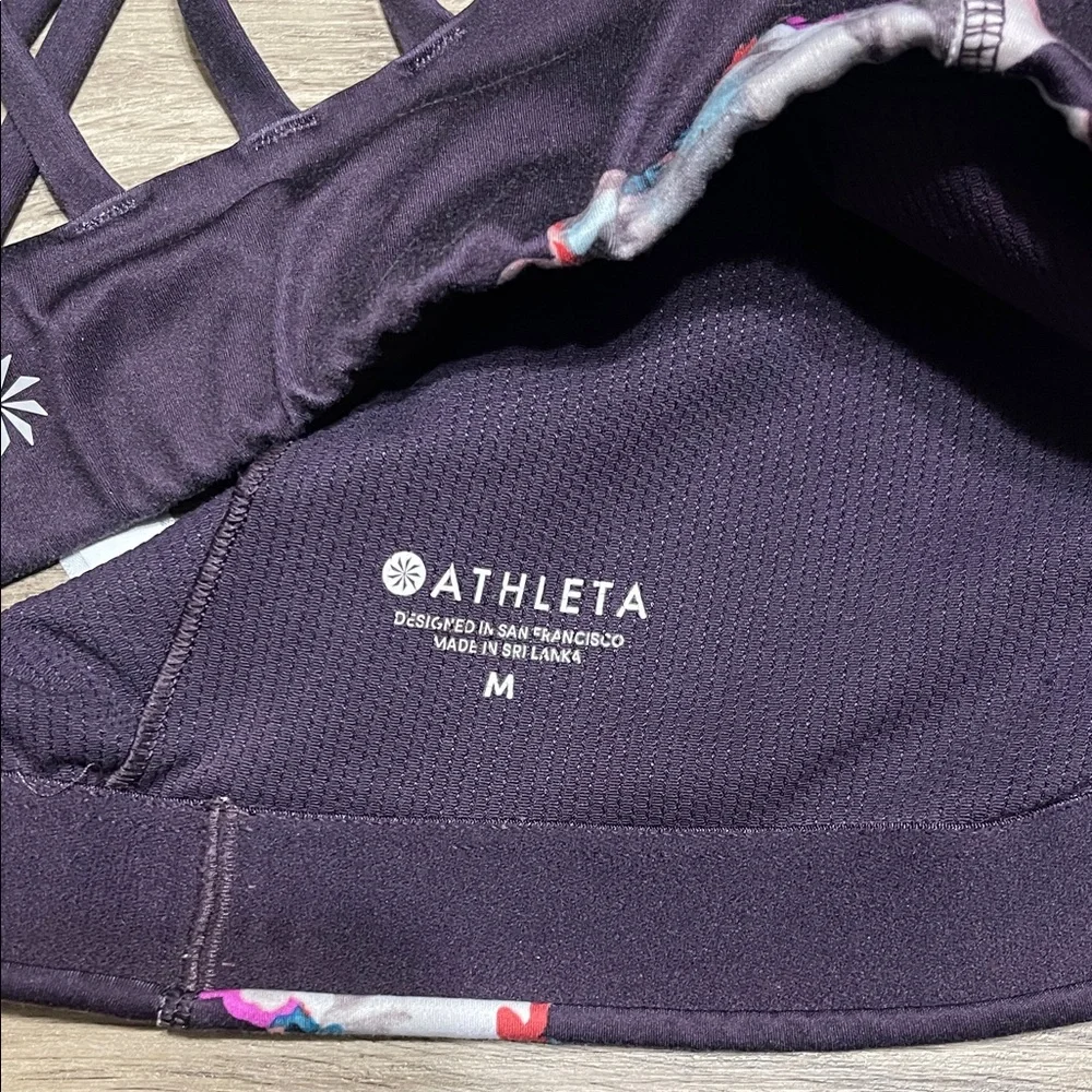 Athleta Multicolor Floral Sports Bra